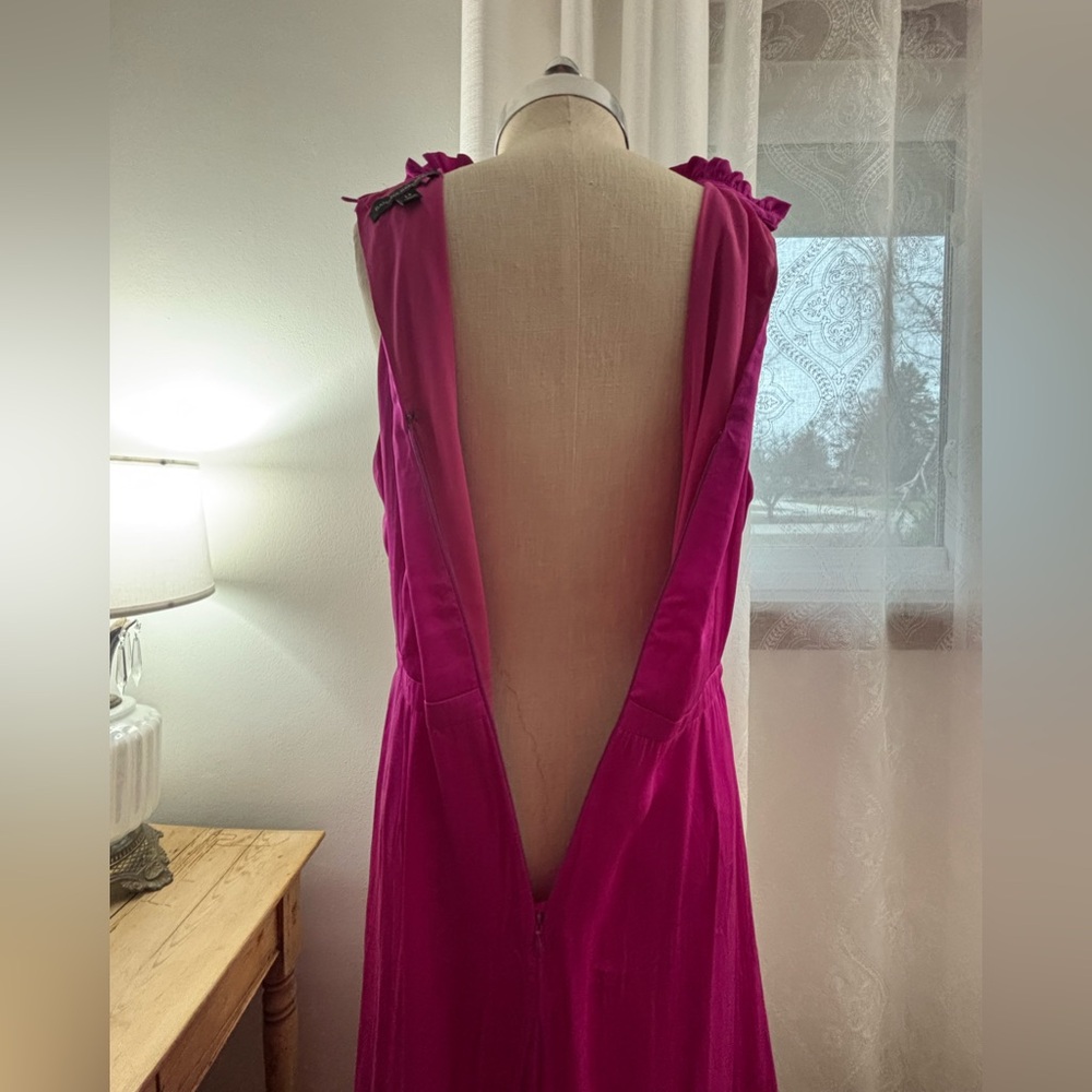 Banana Republic Fuchsia Halter Maxi Dress, 14, VGUC - Picture 6 of 12